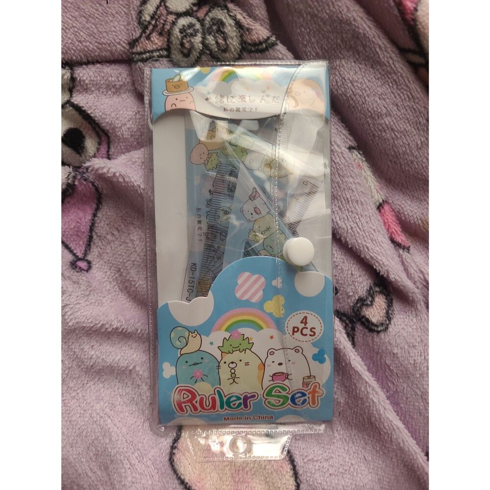 Sanrio Sumikko Gurashi Stationary Ruler Set of 4 Cutecore School Bag Supplies